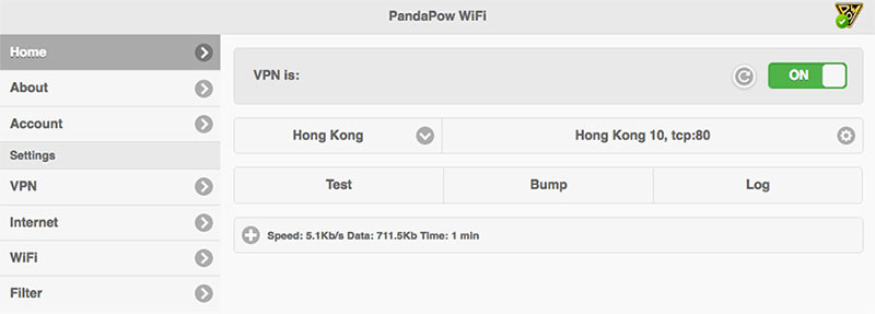 PandaPow VPN Router admin