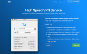 12VPN review: 12VPN website