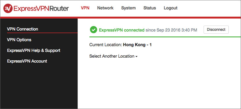 ExpressVPN Router Admin Page