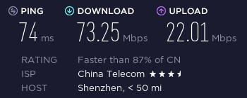 VyprVPN中国测试: Speed Test