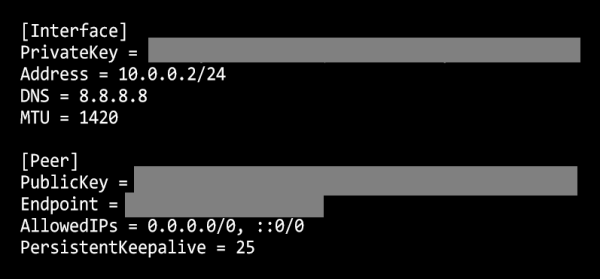 WireGuard Config File