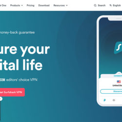 Surfshark VPN website