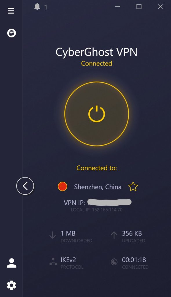 VPN into China Step 4: Connect to the VPN server in China