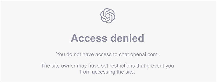 ChatGPT China: How to Use ChatGPT in China: ChatGPT access denied for China users.